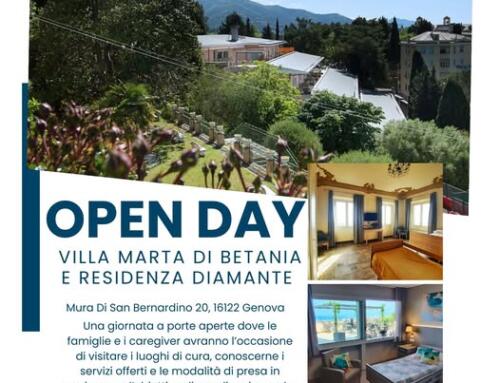 30 novembre: Open day a Villa Marta di Betania e Diamante!