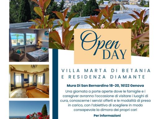 Open day: porte aperte Sabato 30 maggio a Villa Marta di Betania e Diamante!