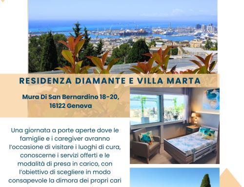 Villa Marta di Betania e Residenza Diamante: Open day sabato 27 Giugno