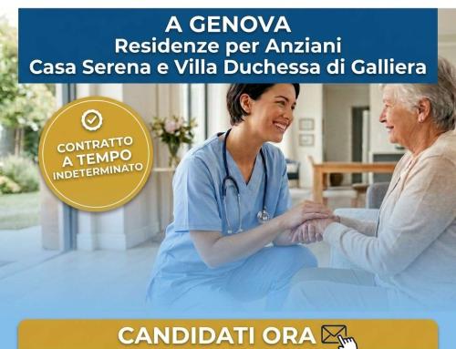 CASA SERENA e VILLA DUCHESSA DI GALLIERA: Ricerca di personale